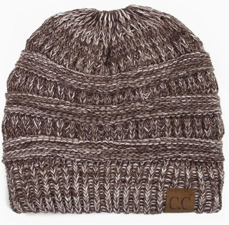 C.C Mix Ponytail Messy Bun Beanie