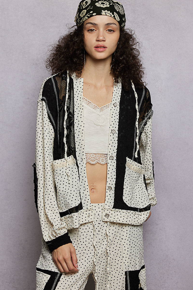 PREORDER- Balloon Sleeve Hooded Jacket