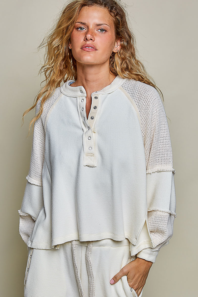 PREORDER- Round Neck Balloon Sleeve Flared Fit Top