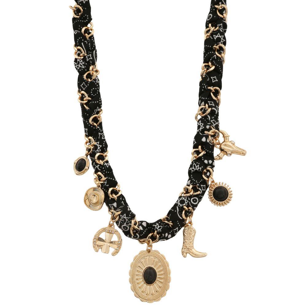 Cowgirl Karma Braided Bandana Charm Necklace