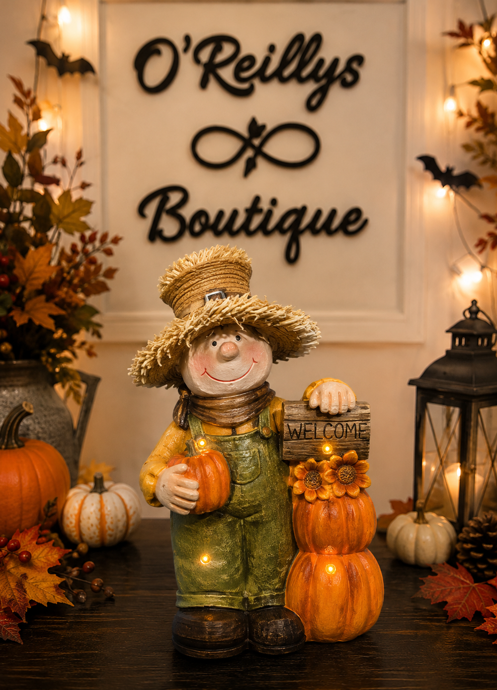 Welcome Scarecrow LED Decor