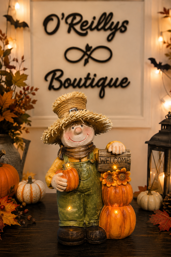 Welcome Scarecrow LED Decor