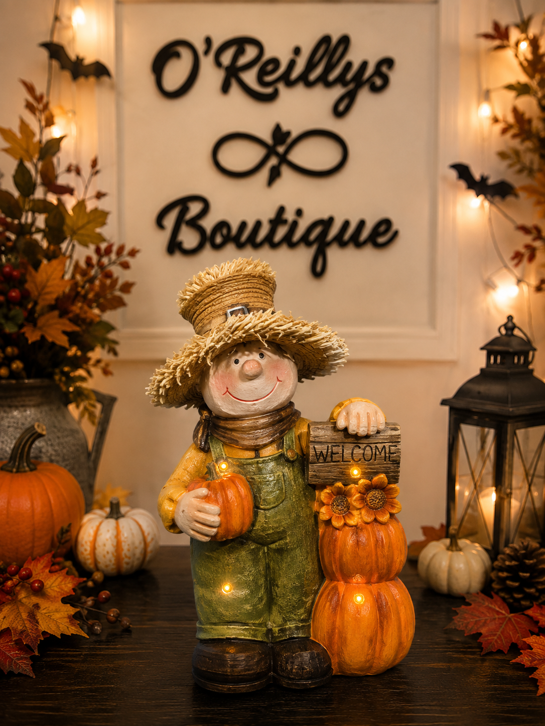 Welcome Scarecrow LED Decor