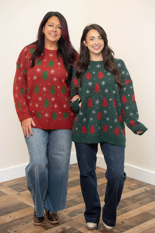 Festive Tree Sweater - Multiple Colors