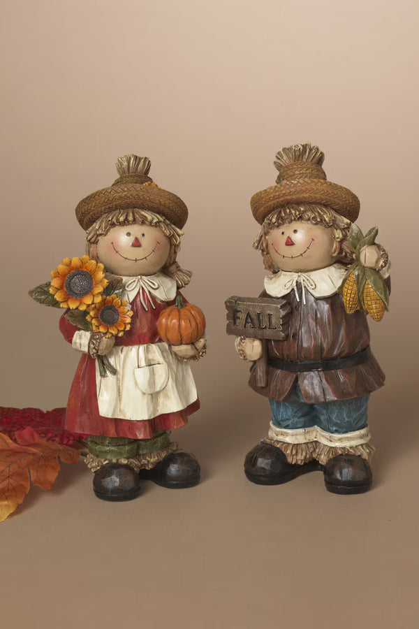 8" Resin Harvest Scarecrow