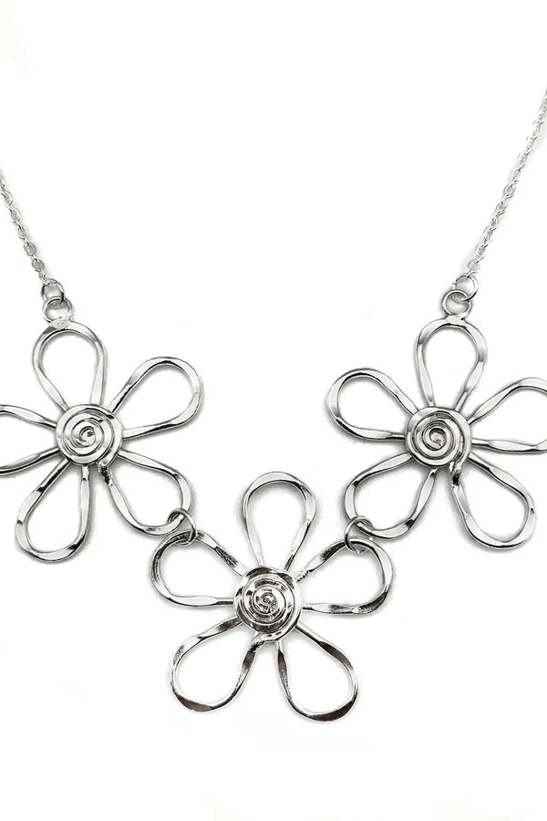 Silver Blooms Necklace