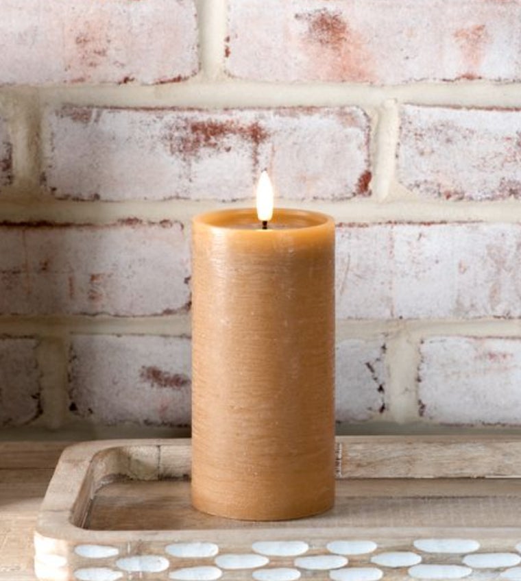4" Caramel Pillar Candle