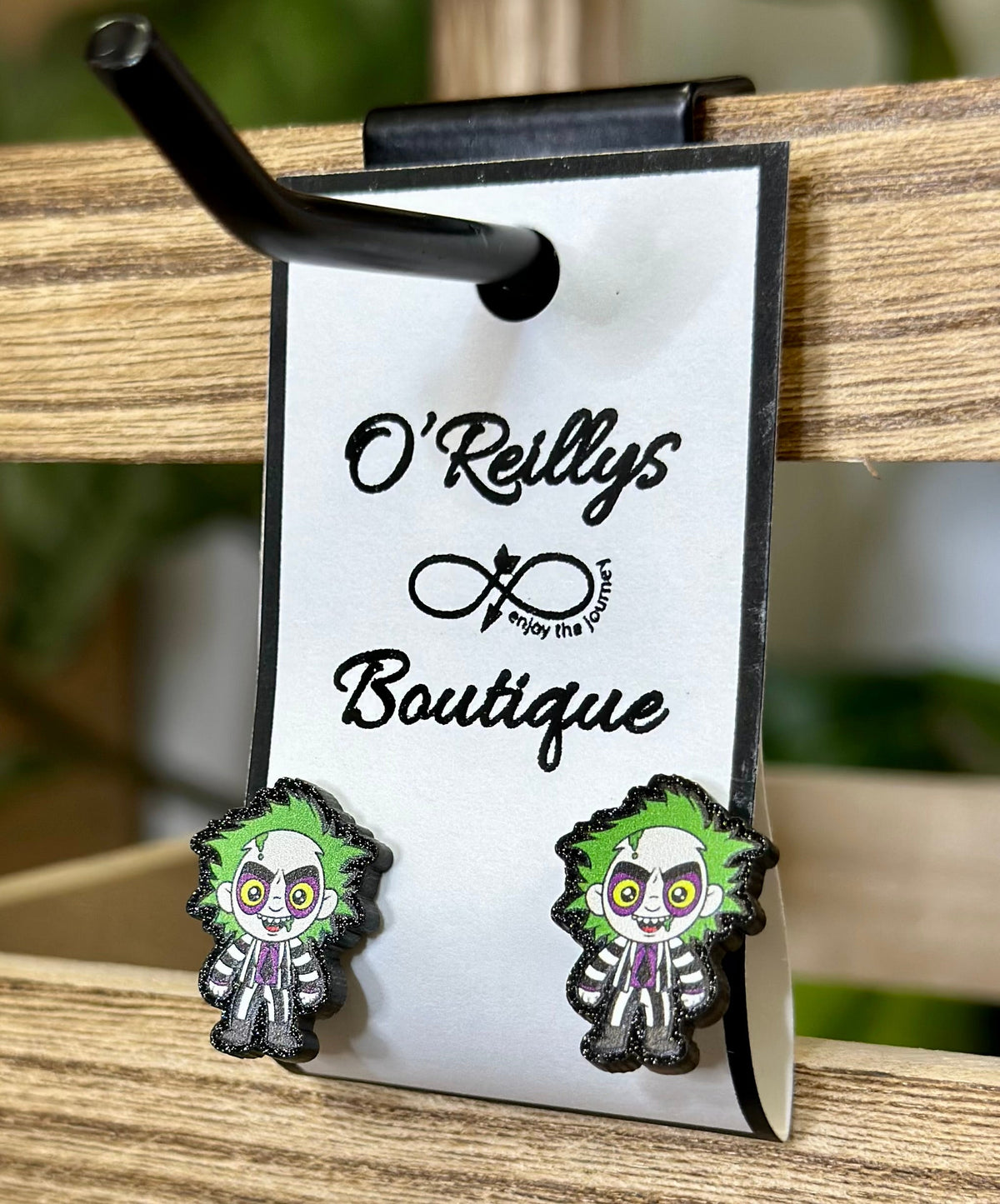 Horror Earrings in Beetlejuice