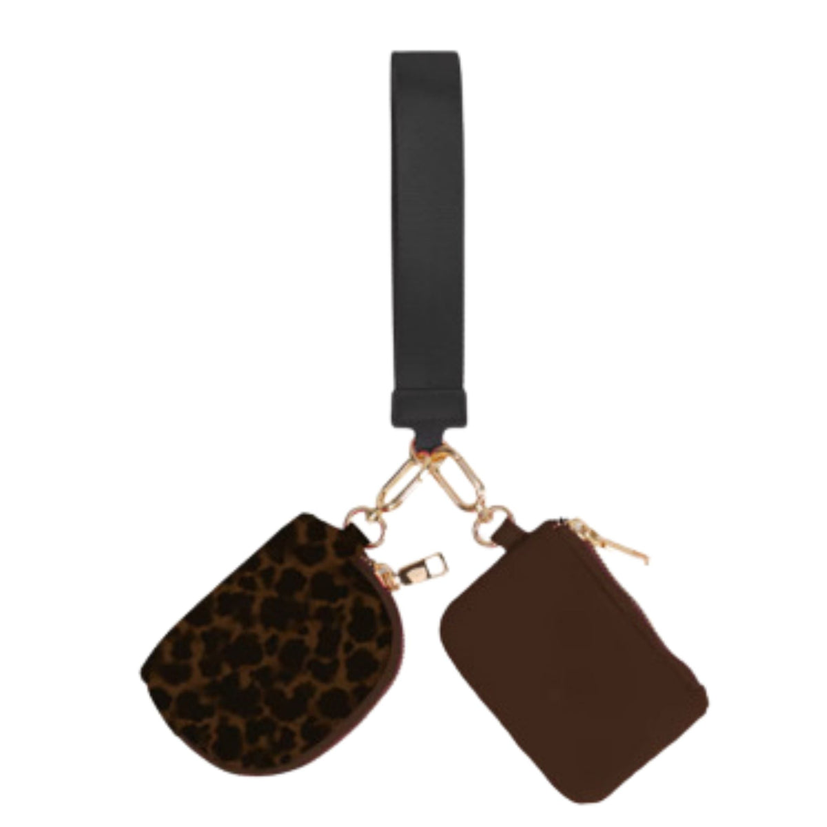 Double Pouch Wristlet - Tortoise Shell