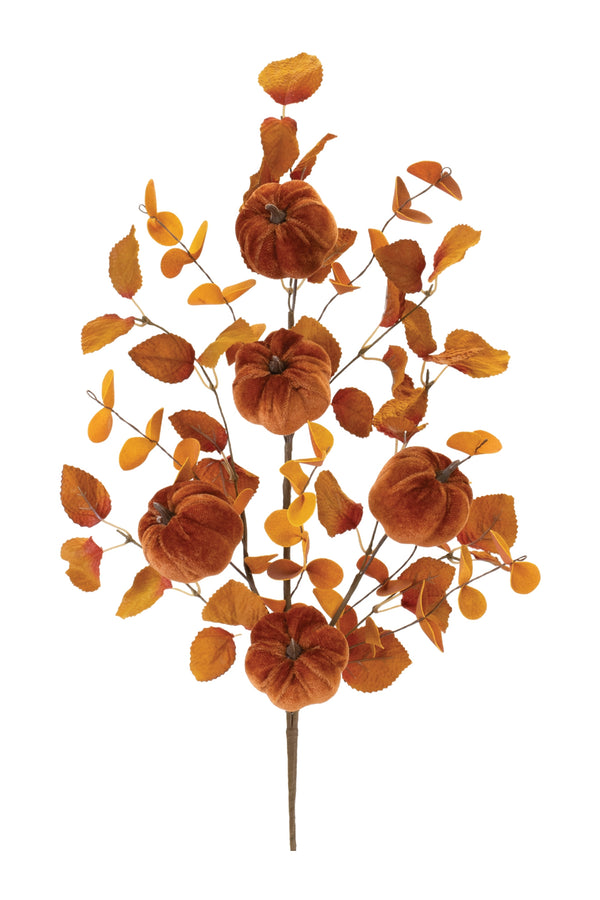 Pumpkin And Leaf Spray