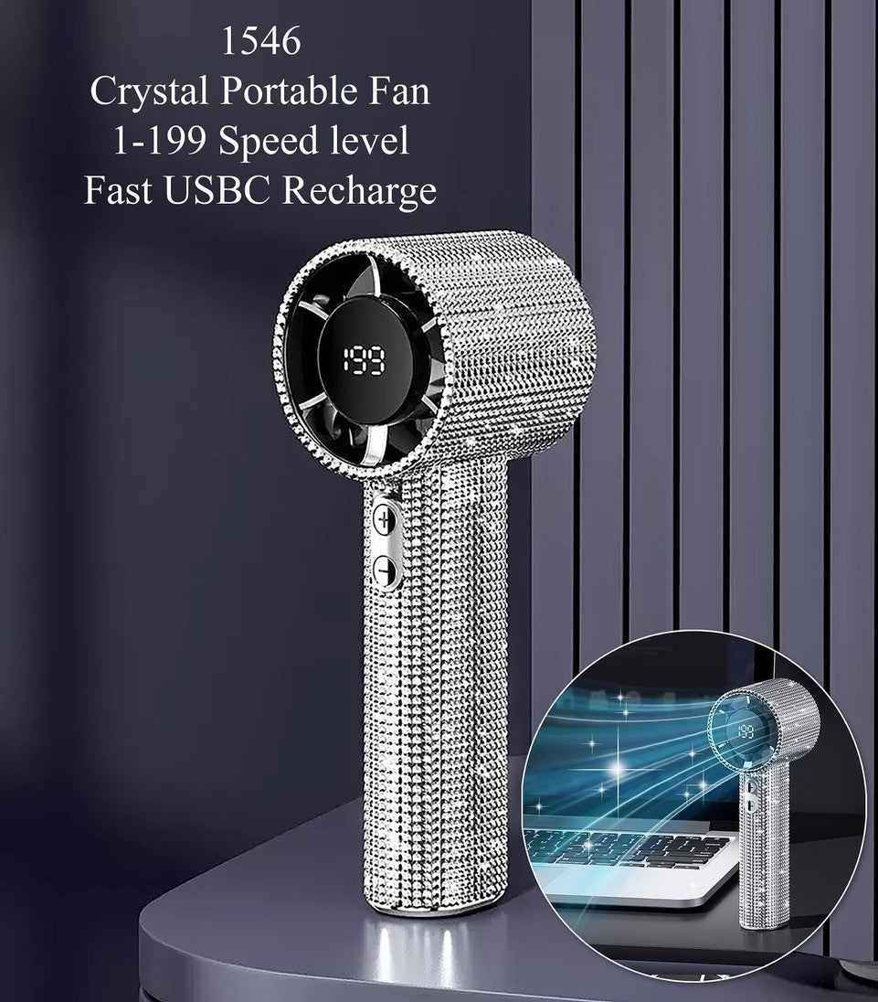 PREORDER- Crystal Handheld Fan