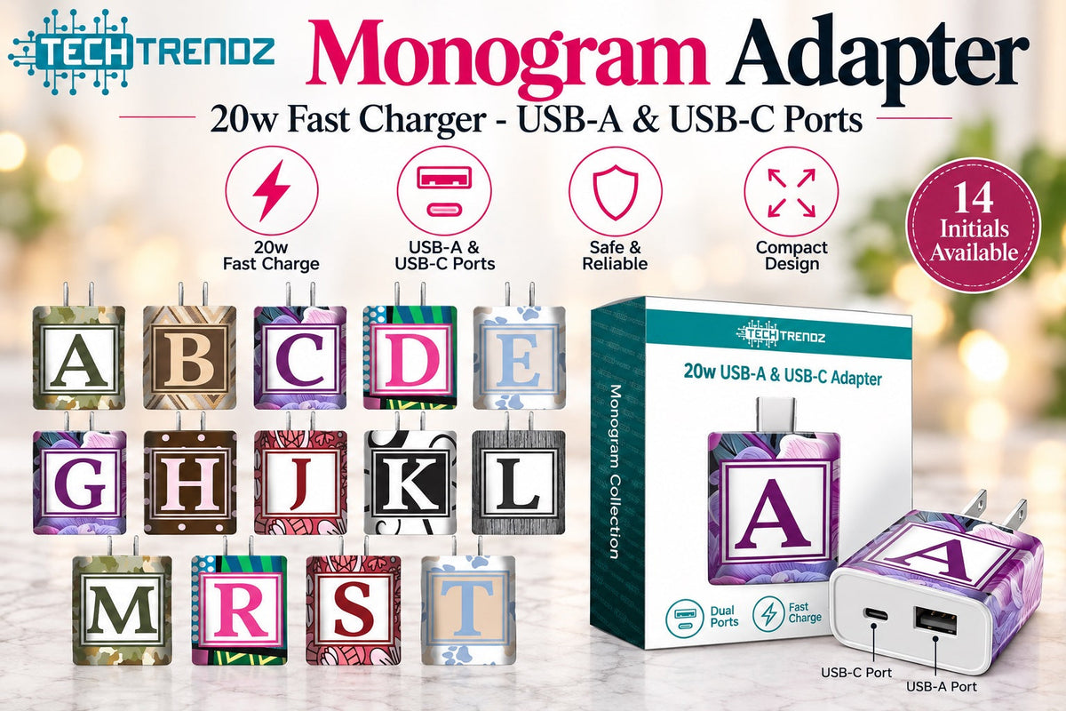 PREORDER- Monogram Fast Charging Adapter