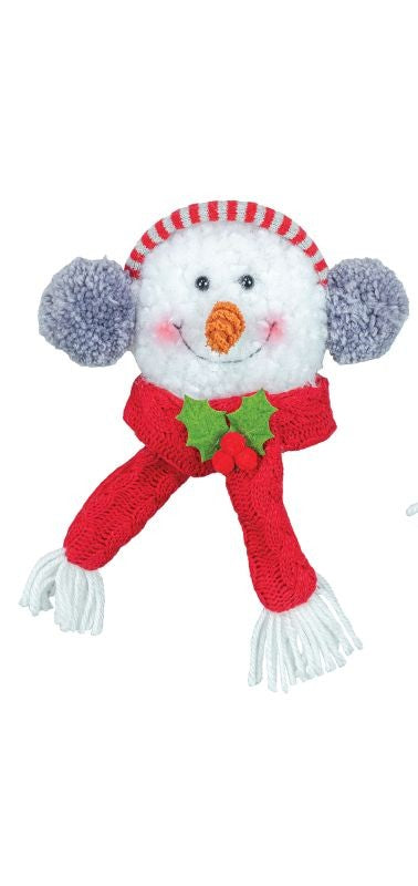 Earmuffs Snowman Head Ornament - Multiple Designs