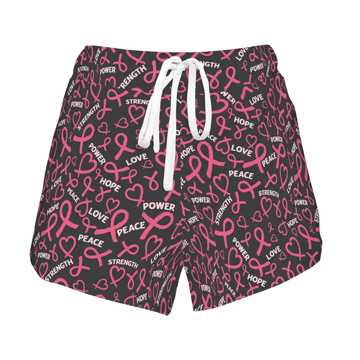 Pink Ribbon Heart PJ Shorts