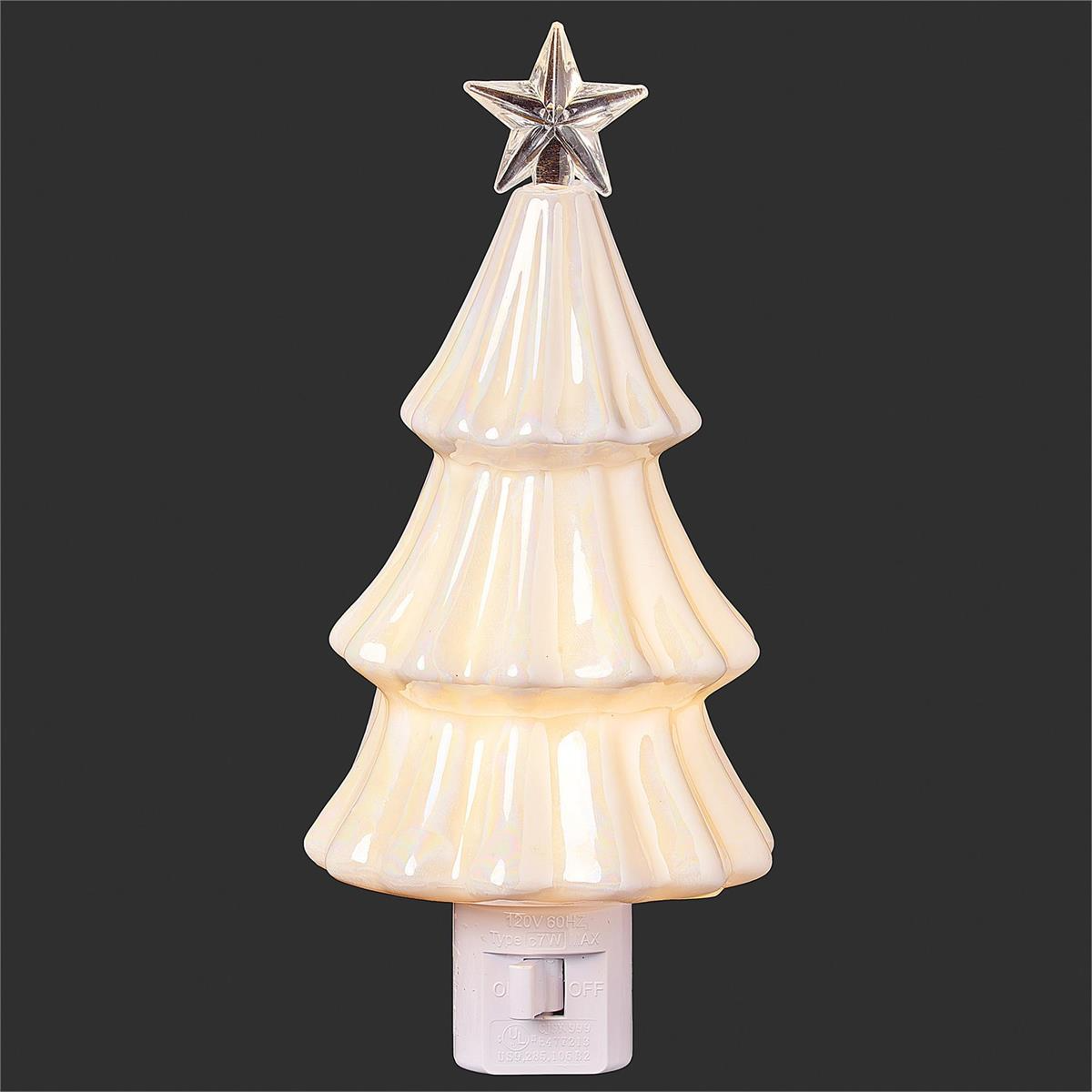 7.25"H Iridescent Tree Night Light