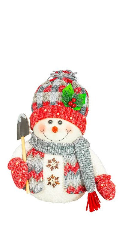 Splendid Snowman Tabletop in Plaid Hat