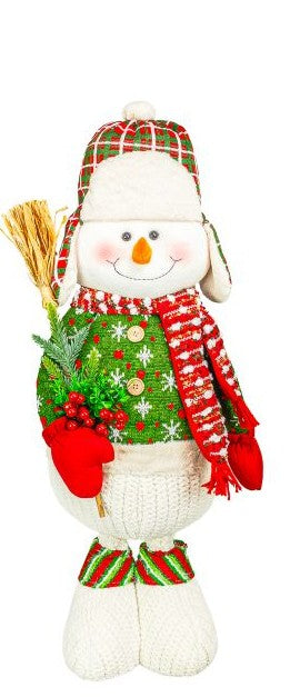 Spiffy Snowman Stretch Leg with Trapper Hat