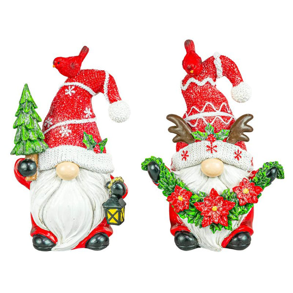 Christmas Cardinal Gnome Friends