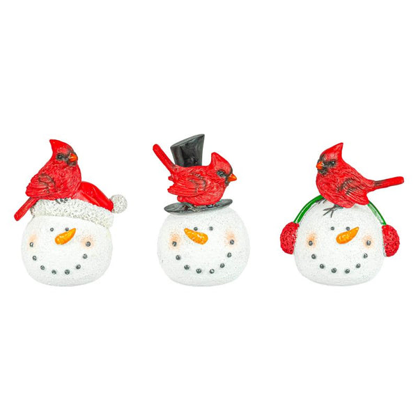 Cardinal Friend Snowman Head