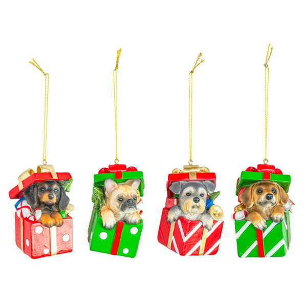 Gift Box Pupper Ornament