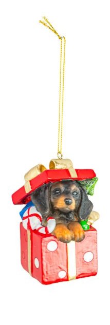 Gift Box Pupper Ornament - Multiple Designs