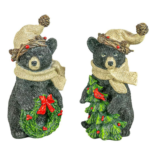 Beary Christmas Grizzly Cubs 9" Figurine