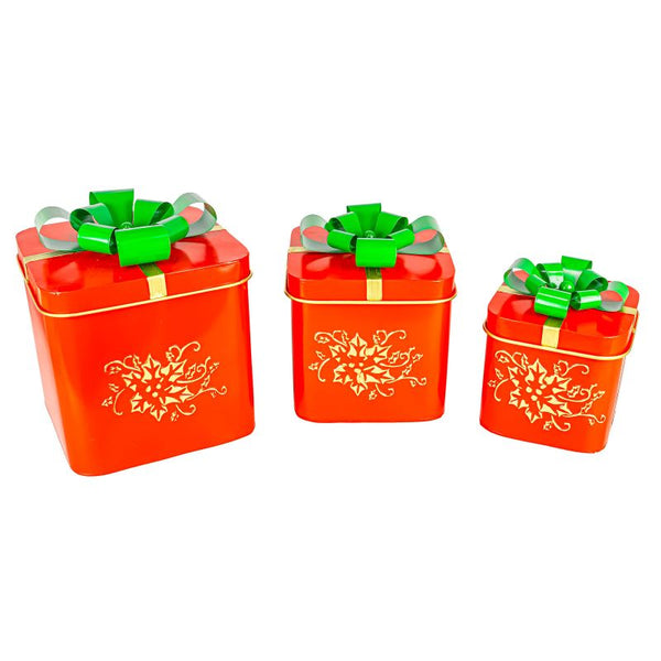 Red Metal Gift Package