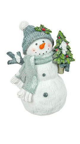 Woodland 6" Snowman with Silver Scarf - Multiple Designs