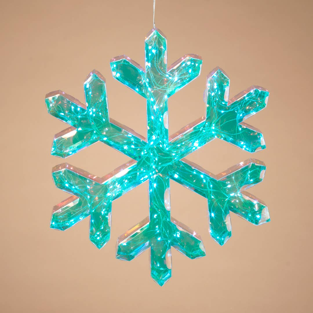 15.75"D USB Electric Lighted Hanging Holographic Snowflake W/ Remote Control