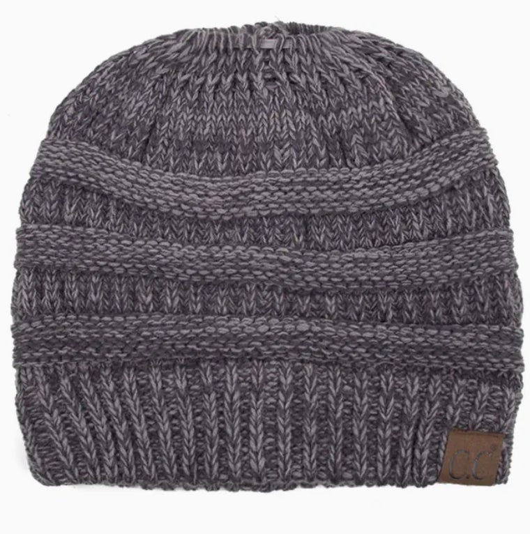 C.C Mix Ponytail Messy Bun Beanie