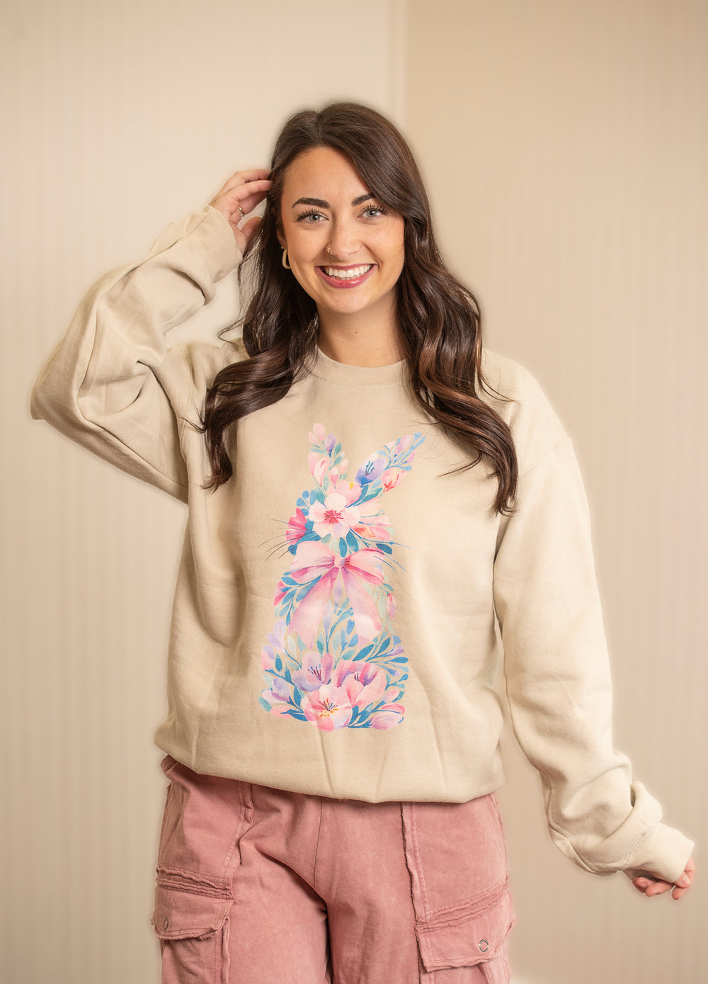 Coquette Cottontail Sweatshirt - Sand