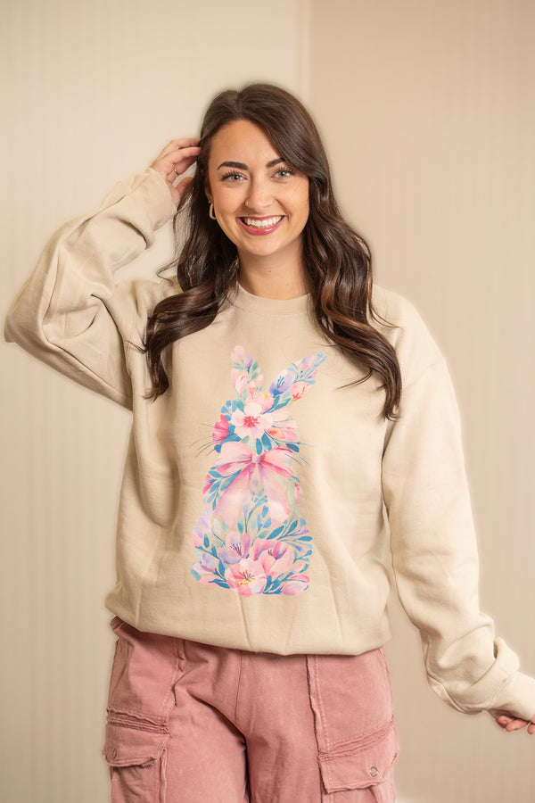 Coquette Cottontail Sweatshirt - Sand