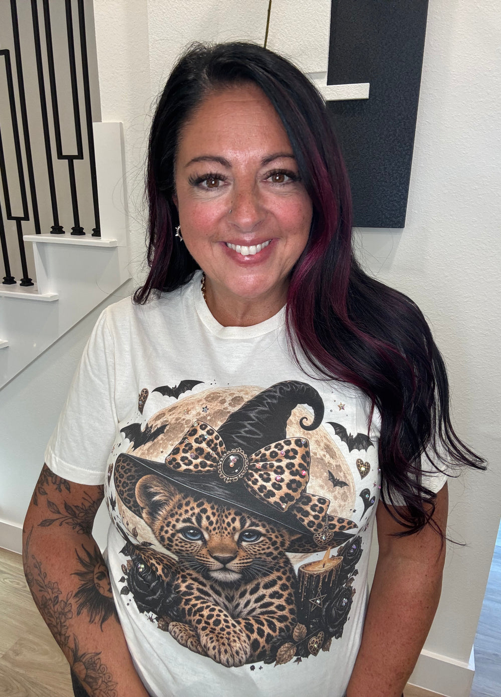 Cheetah Witch Bling Graphic Tee