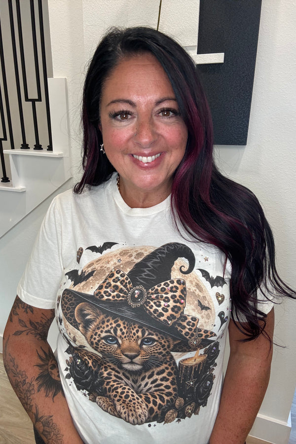 Cheetah Witch Bling Graphic Tee