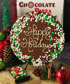Happy Holidays Chocolate Pizza