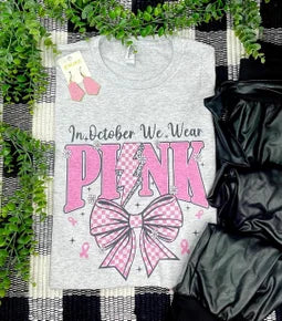 In October We Wear Pink Graphic Tee