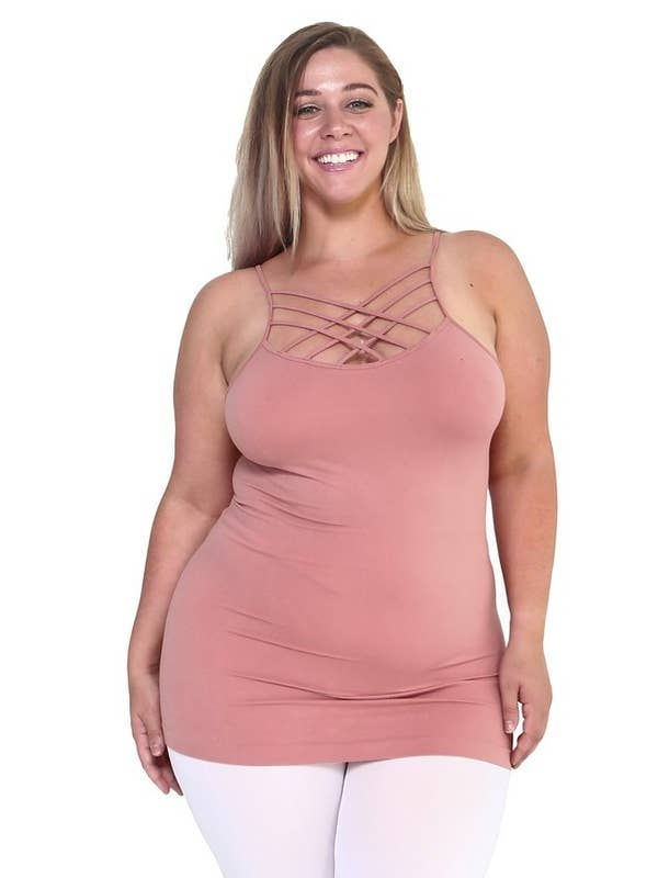 Seamless Triple Criss-Cross Front Cami - Multiple Colors