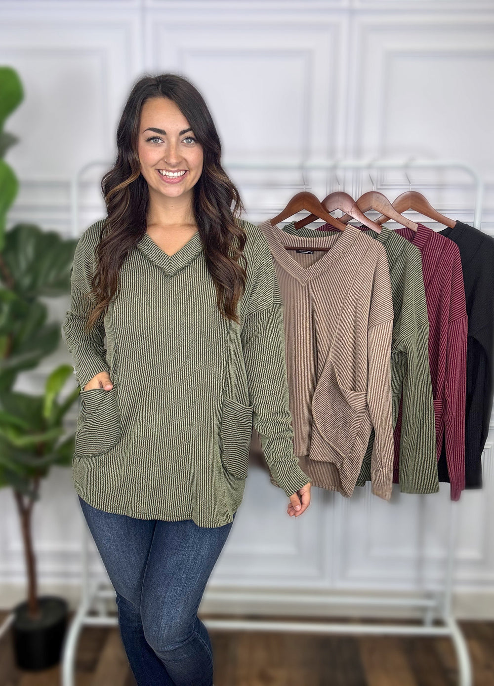 Harvest Moon Urban Ribbed Top - Multiple Colors *Final Sale*