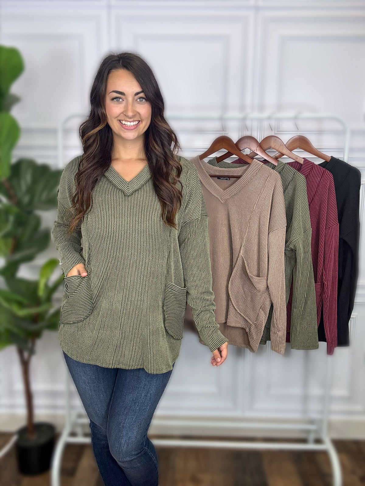 Harvest Moon Urban Ribbed Top - Multiple Colors *Final Sale*
