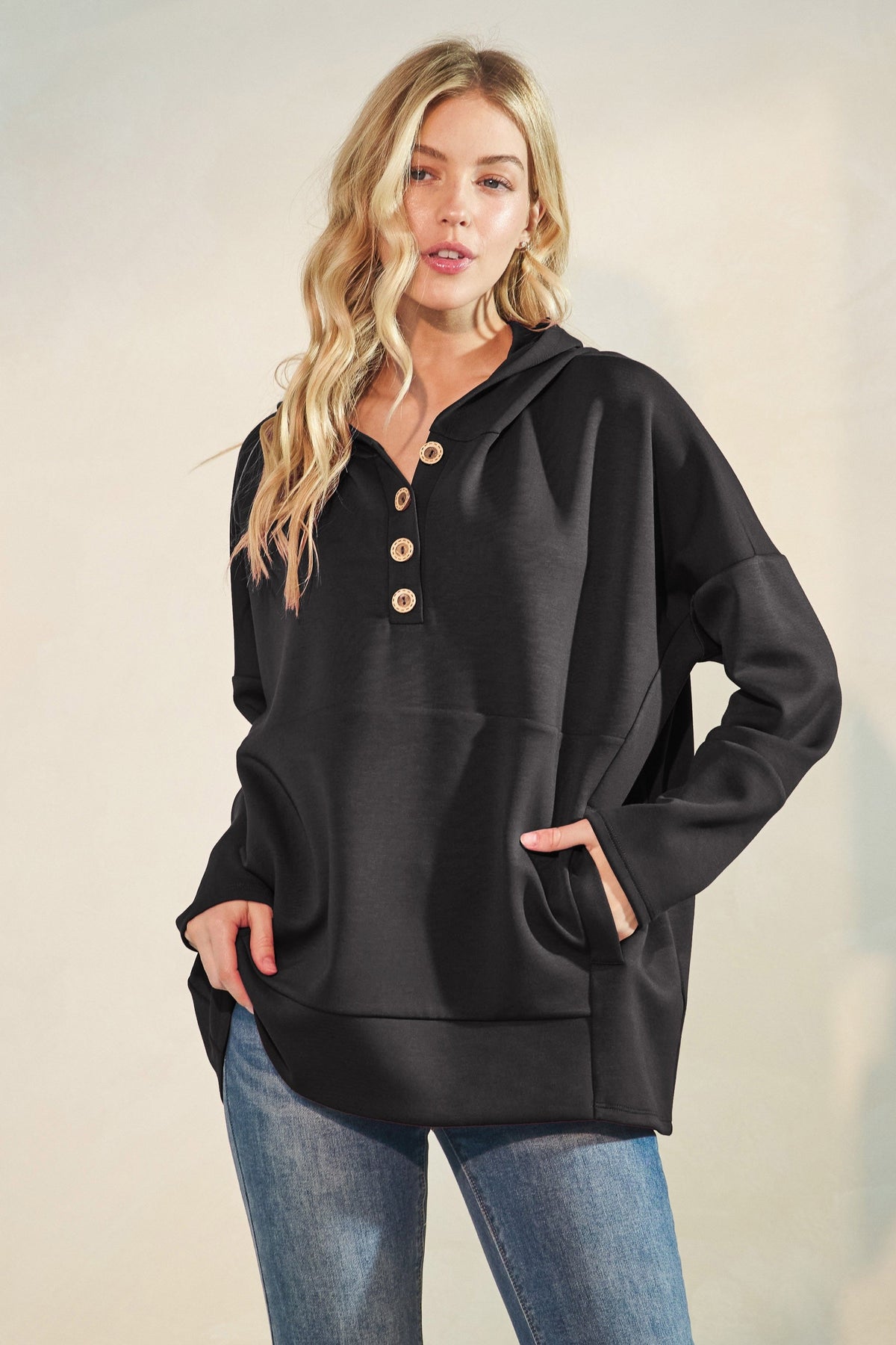 Chilly Days Scuba Hoodie - Black