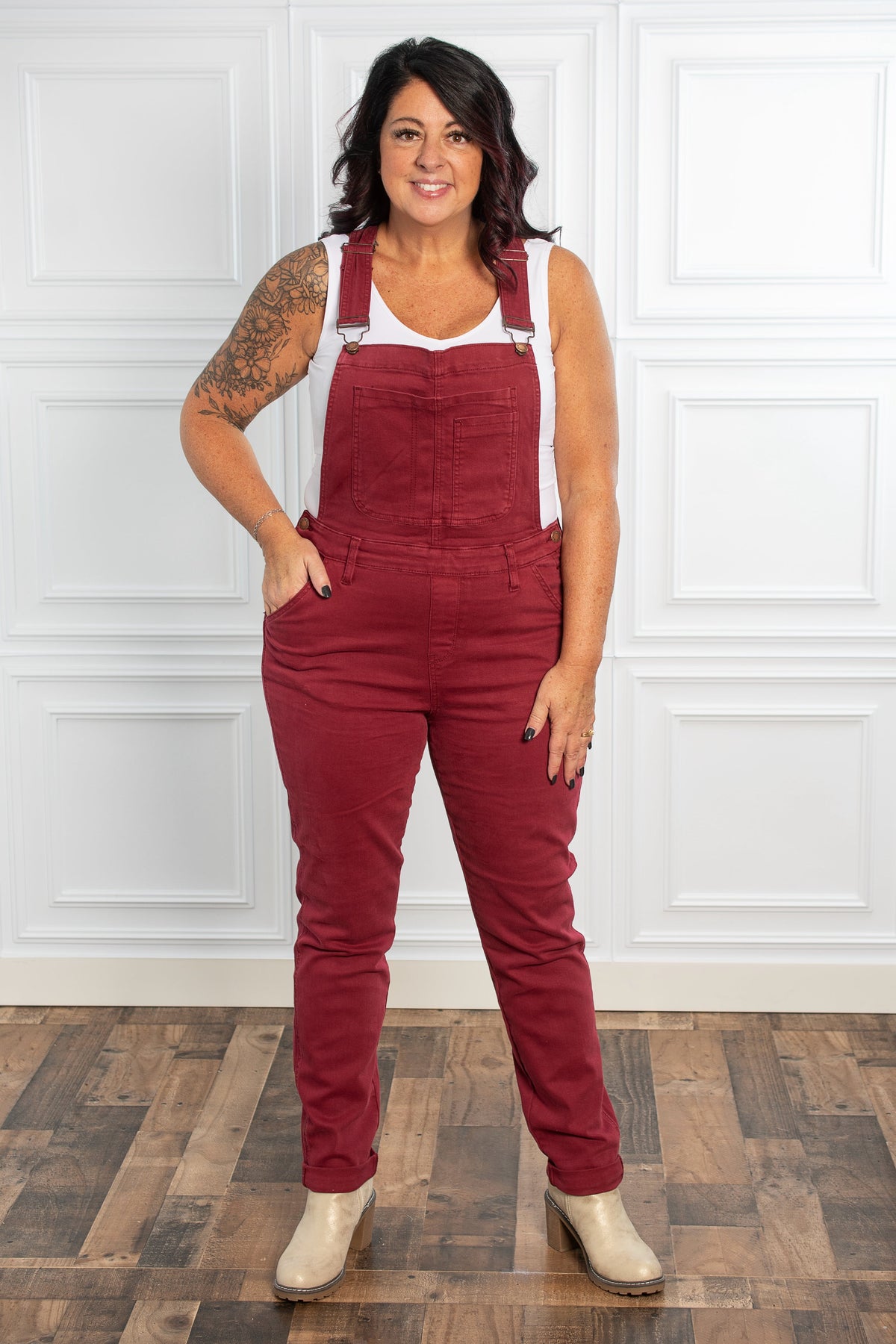 Judy Blue Maroon Overalls