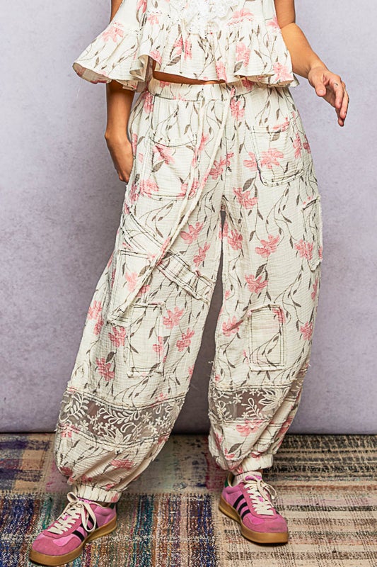 Bye Bye Birdie Pants - Ivory Floral