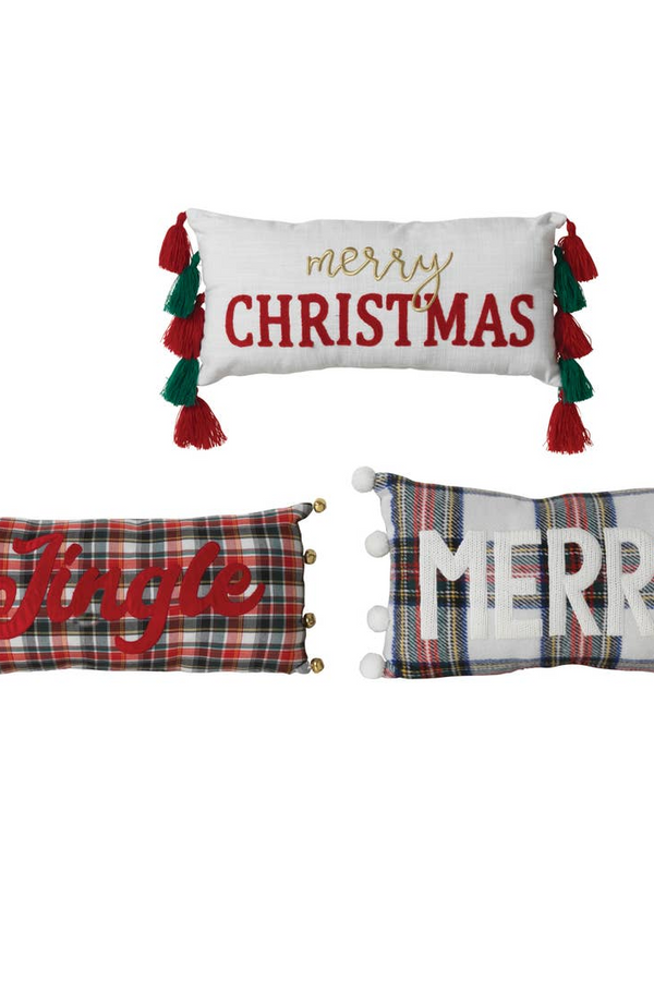 20"L Fabric Holiday Design Pillow - Multiple Designs