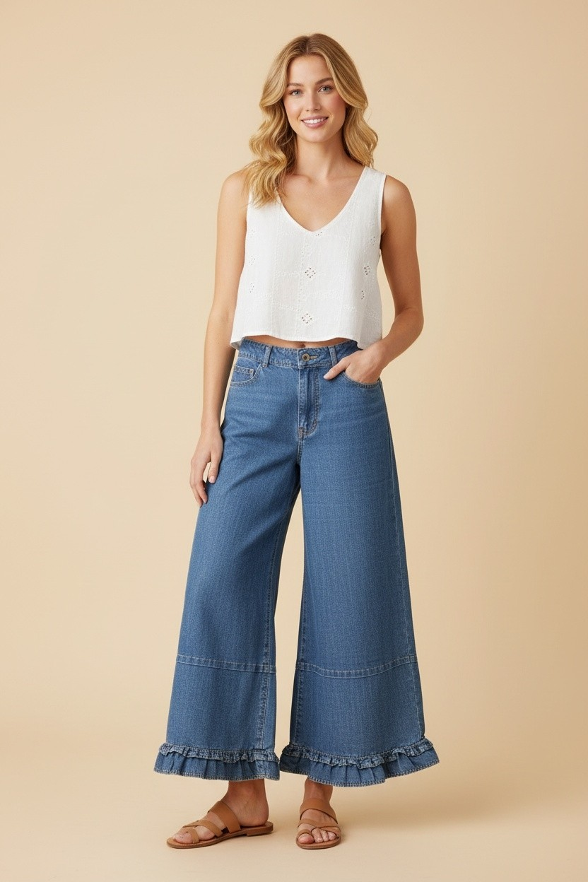Back In Time Pants - Denim