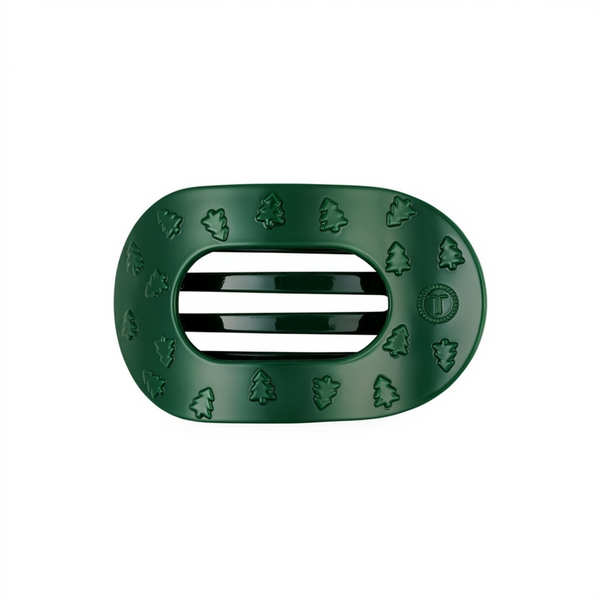 O Christmas Tree Flat Round Hair Clip