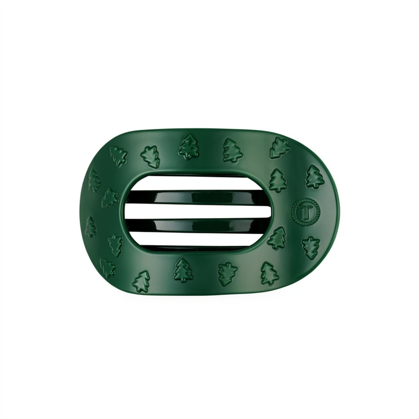 O Christmas Tree Flat Round Hair Clip