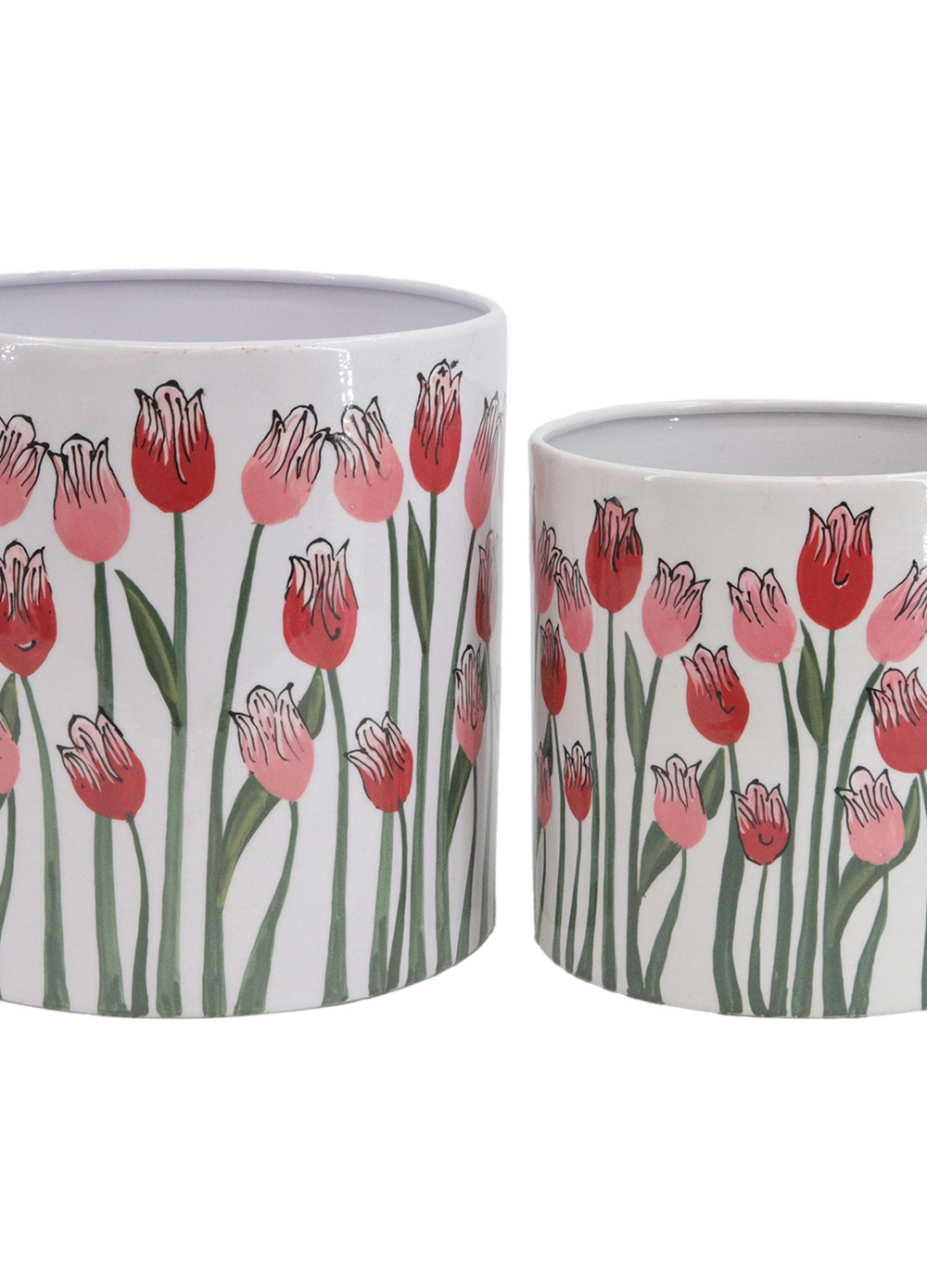 Painted Tulip Flower Planter - Multiple Sizes