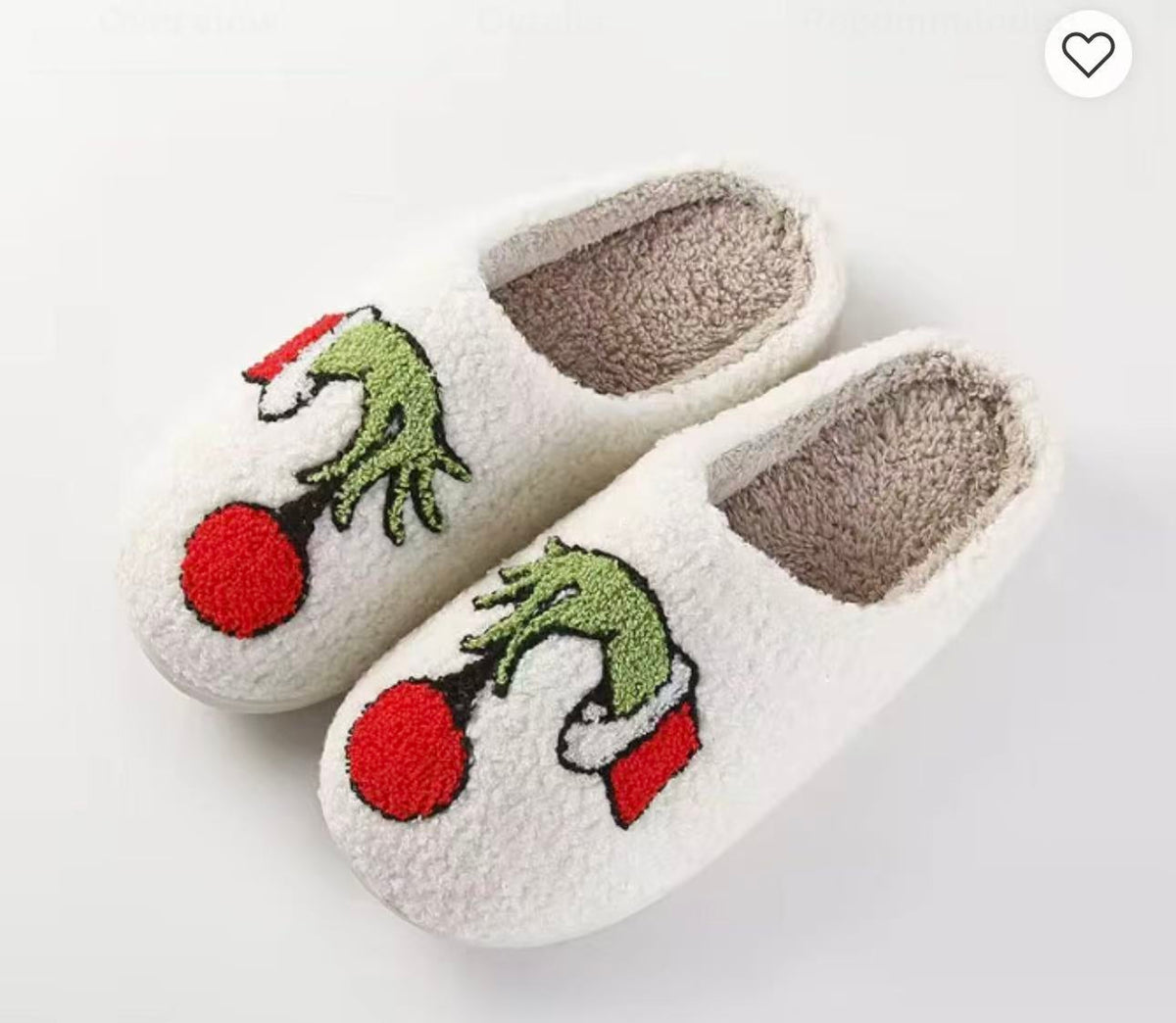 Double Ornament Grinch Slippers *Final Sale*