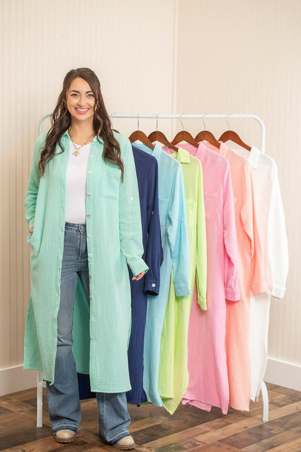 Dear Scarlett Nothing But Time Evelyn Duster - Multiple Colors