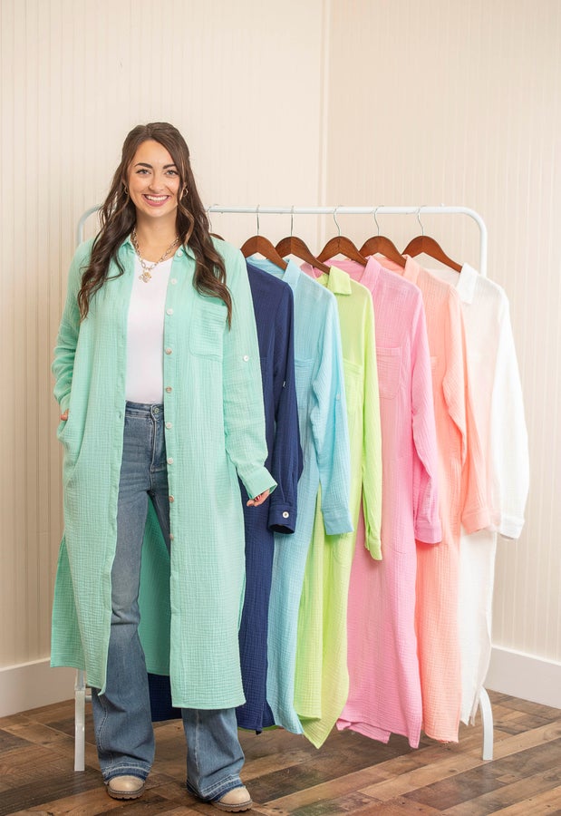 Dear Scarlett Nothing But Time Evelyn Duster - Multiple Colors